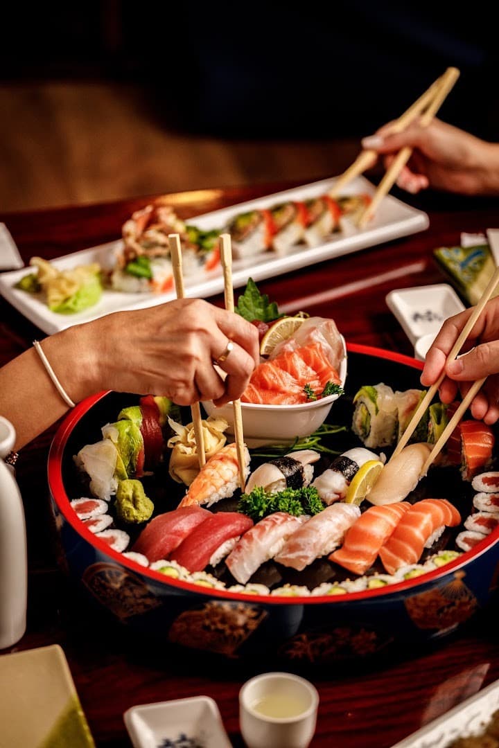 Sushi dining scene at Shibui Japanese Restaurant in Miami