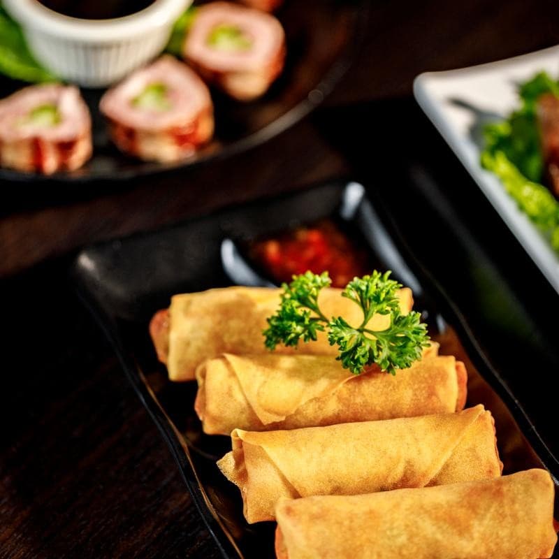 Delicious spring rolls at Shibui Japanese Restaurant in Miami