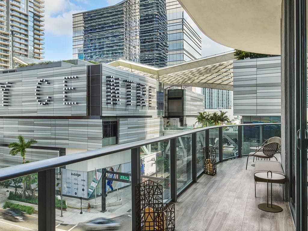 SLS LUX Brickell view overlooking Miami