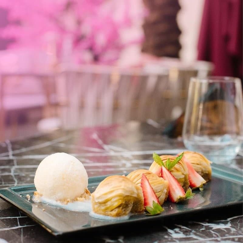 Delicious dessert at SoBe Hookah Brickell in Miami