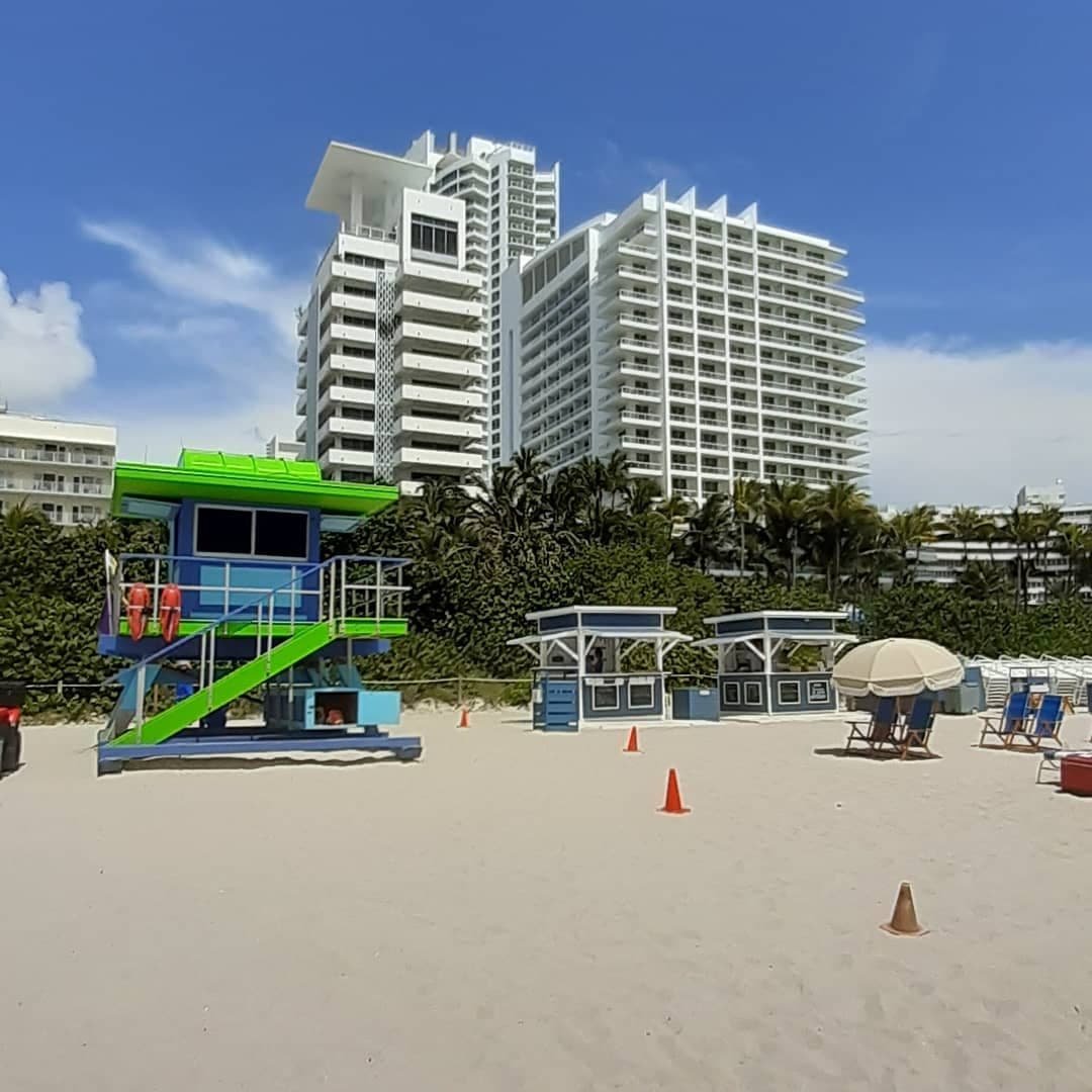 Soho Beach House beachfront view in Miami Beach