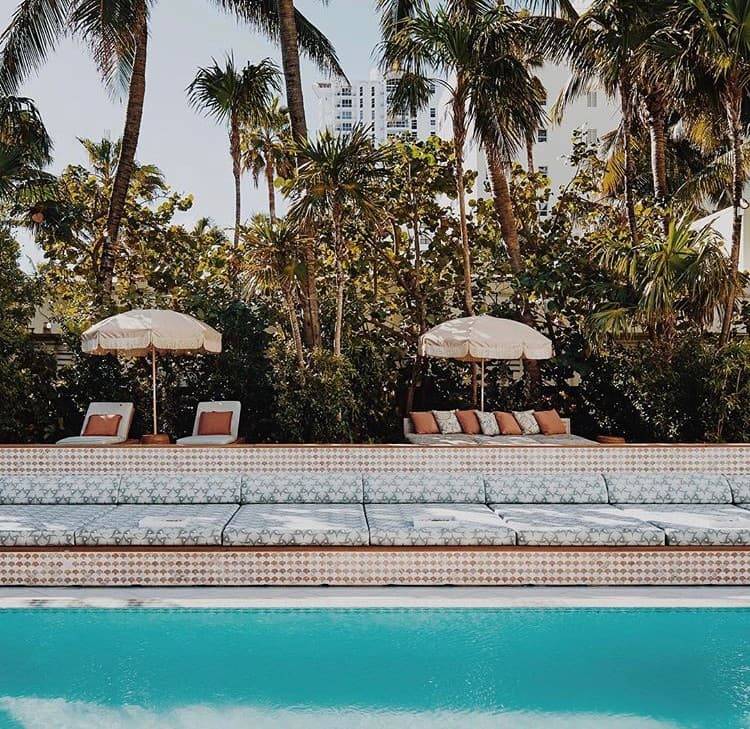 Soho Beach House pool area in Miami Beach