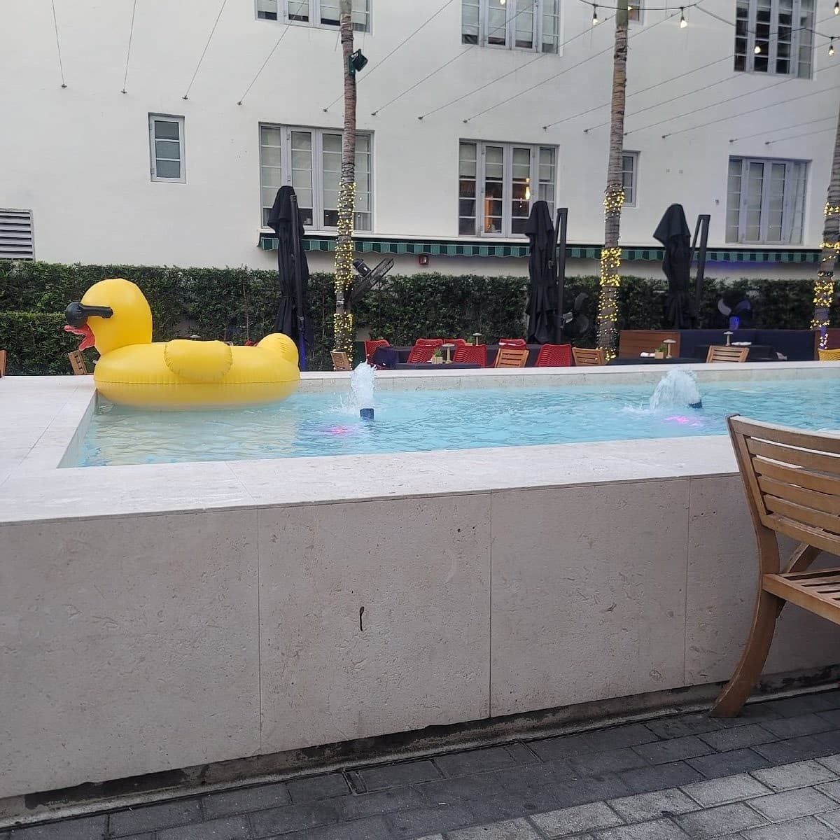 Sola Miami Beach pool area with a yellow float, Miami Beach