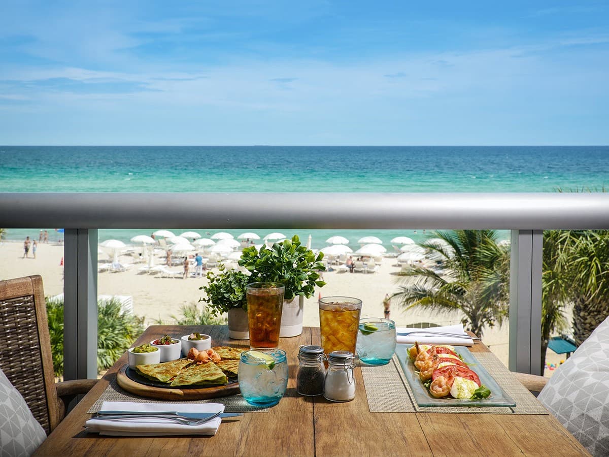 Dining with a view at Solé Miami, A Noble House Resort in Sunny Isles Beach