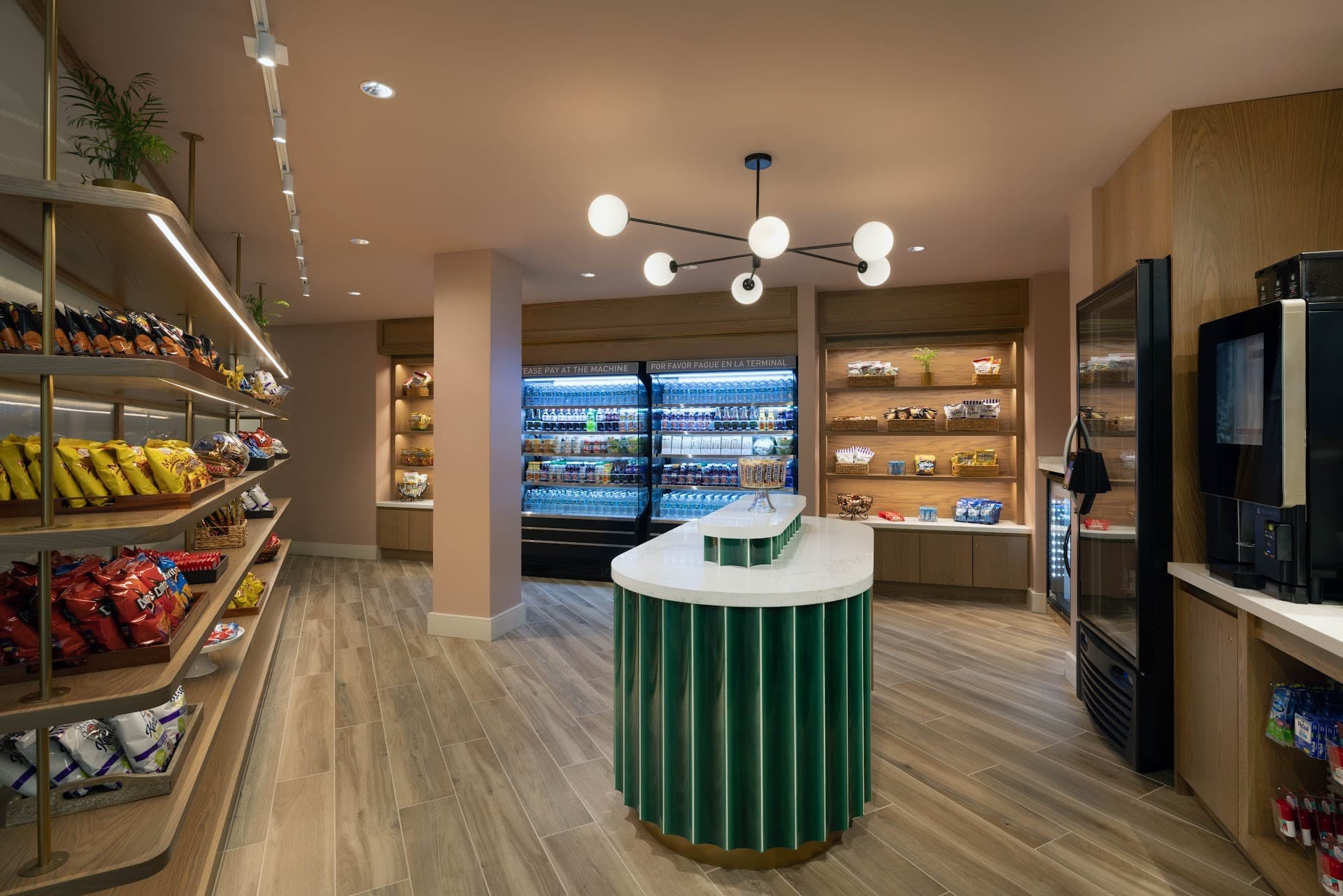 Sonesta Miami Airport hotel lobby and snack area in Miami