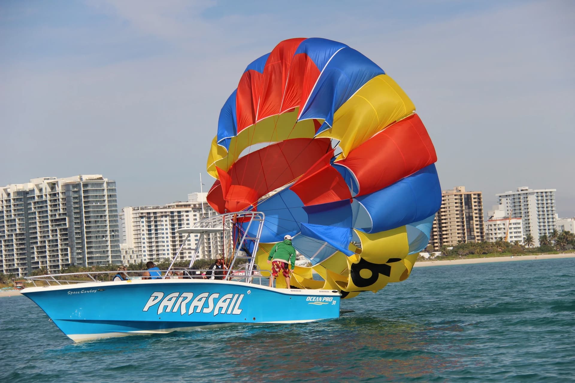 Parasailing at South Beach, Miami