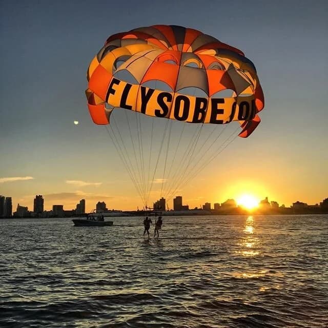 Parasailing at South Beach, Miami