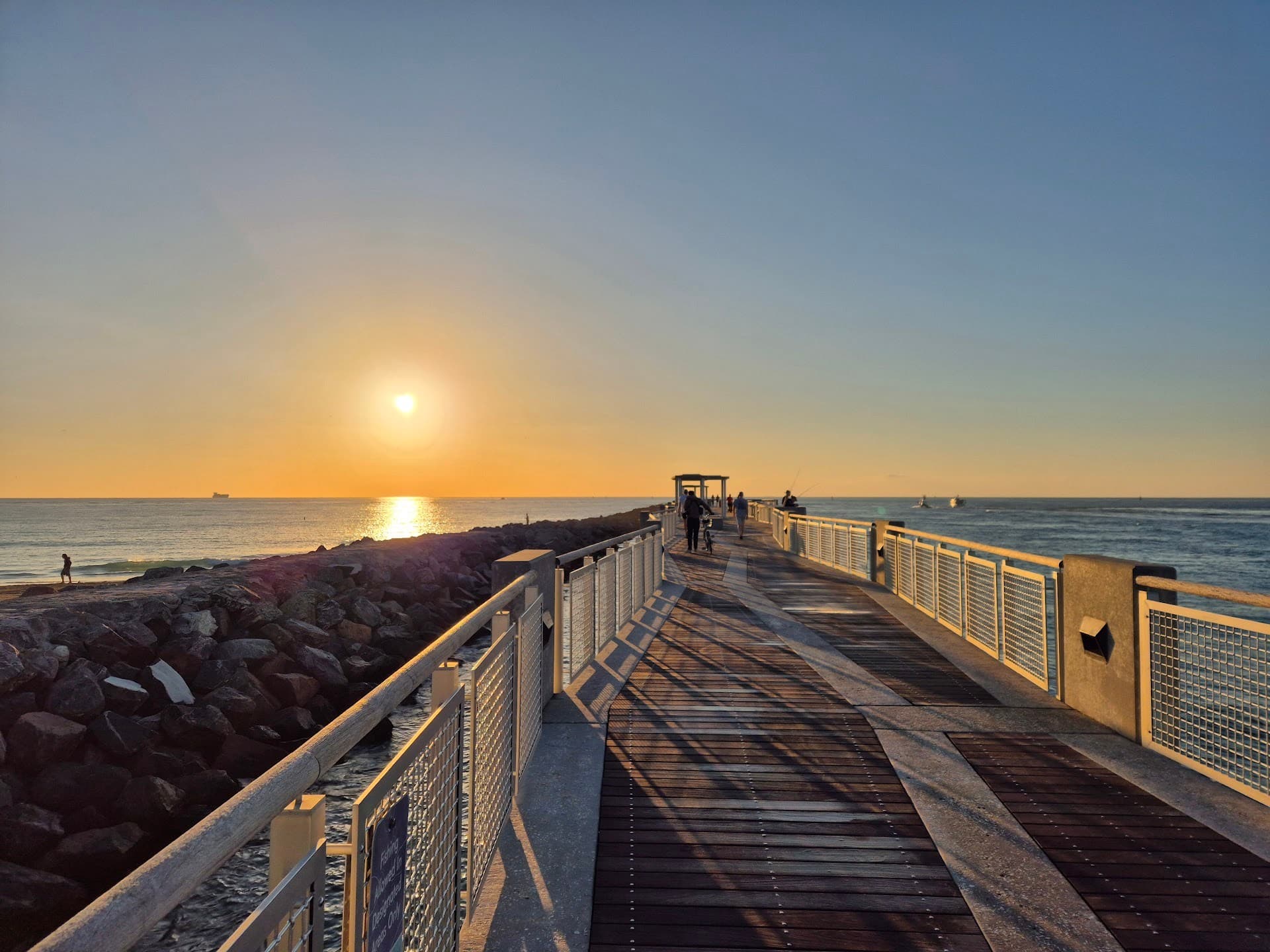South Pointe Park Pier sunset view Miami Beach