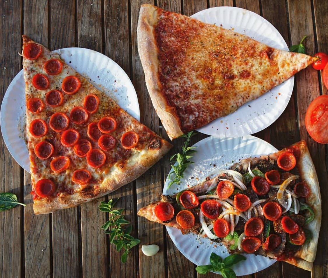 Delicious pizza slices from Steve's Pizza in Miami