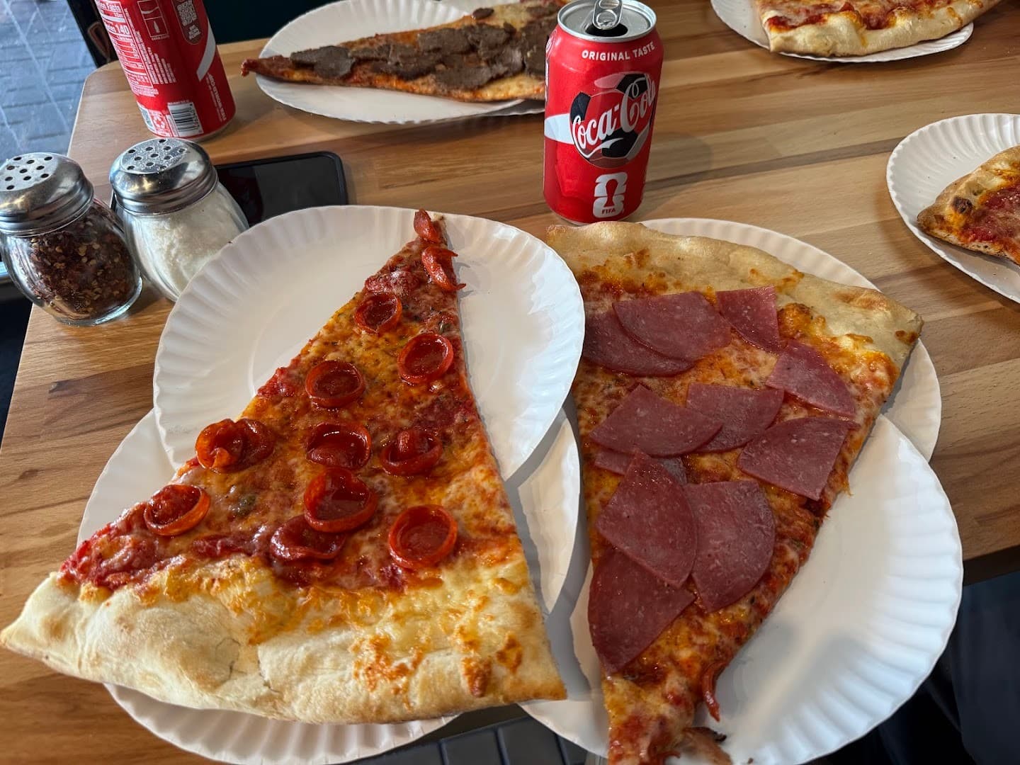 Pizza slices from Steve's Pizza in Miami