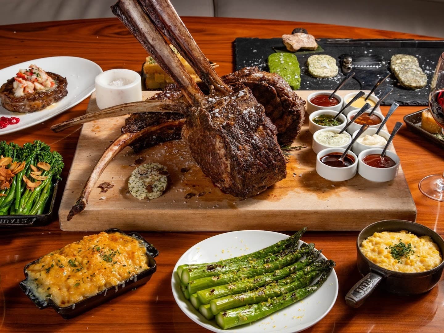 Delicious steak and sides at STK Steakhouse Miami Beach