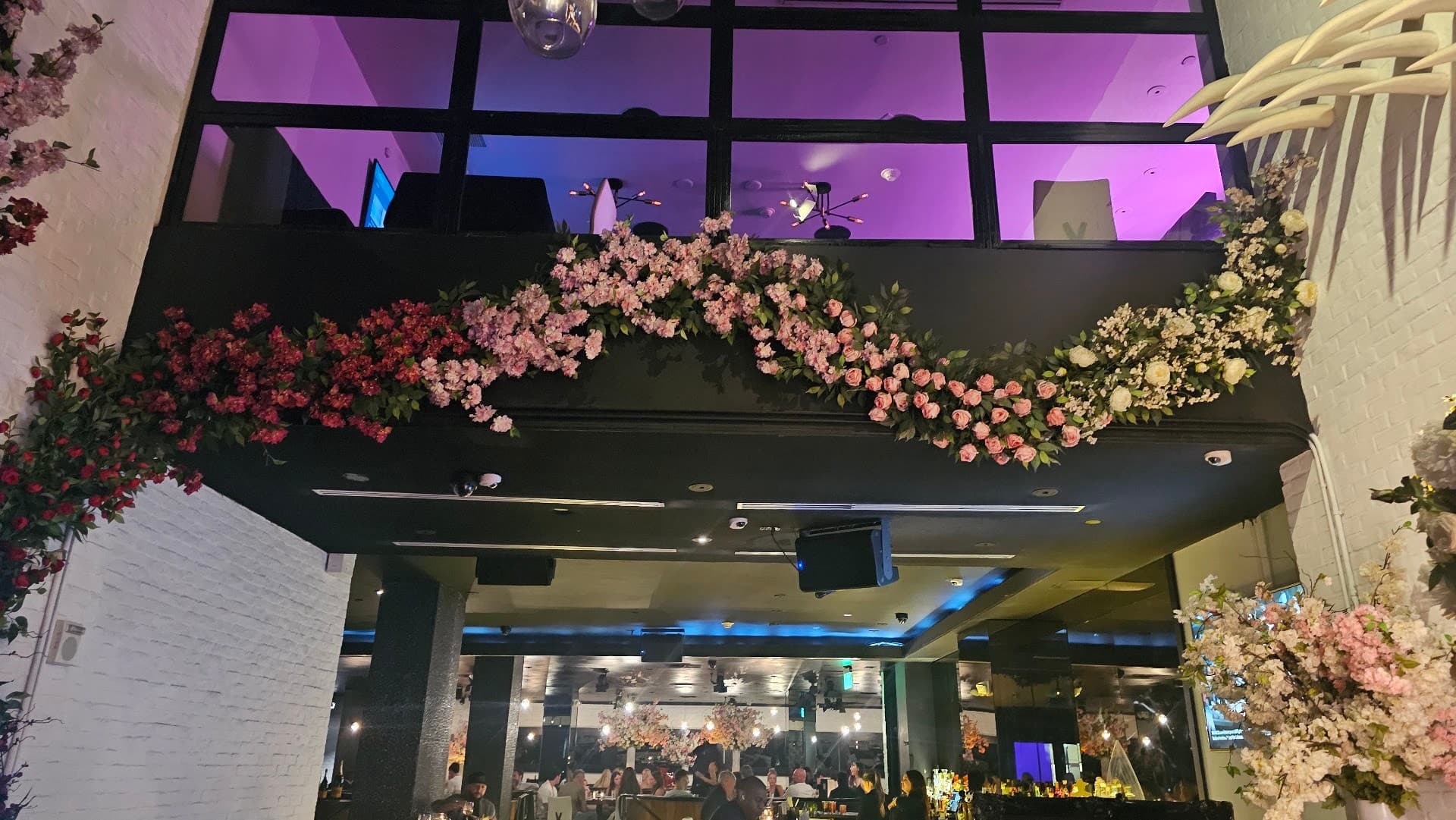 Elegant interior decor at STK Steakhouse in Miami Beach