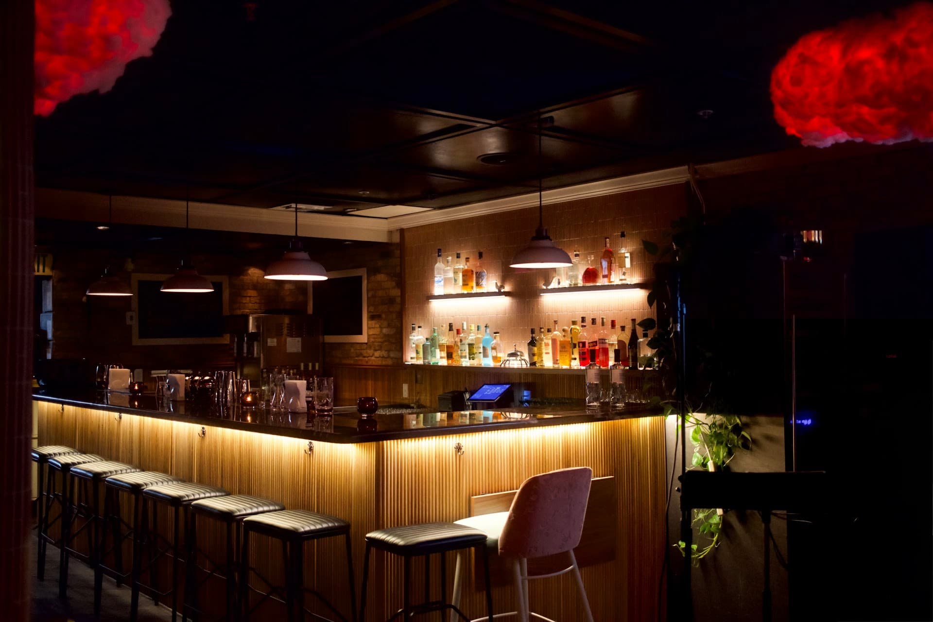 Stylish bar at Stormy Monday in Miami Beach
