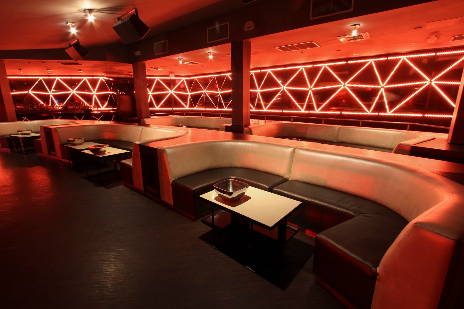 Interior of STORY nightclub in Miami Beach with neon lights
