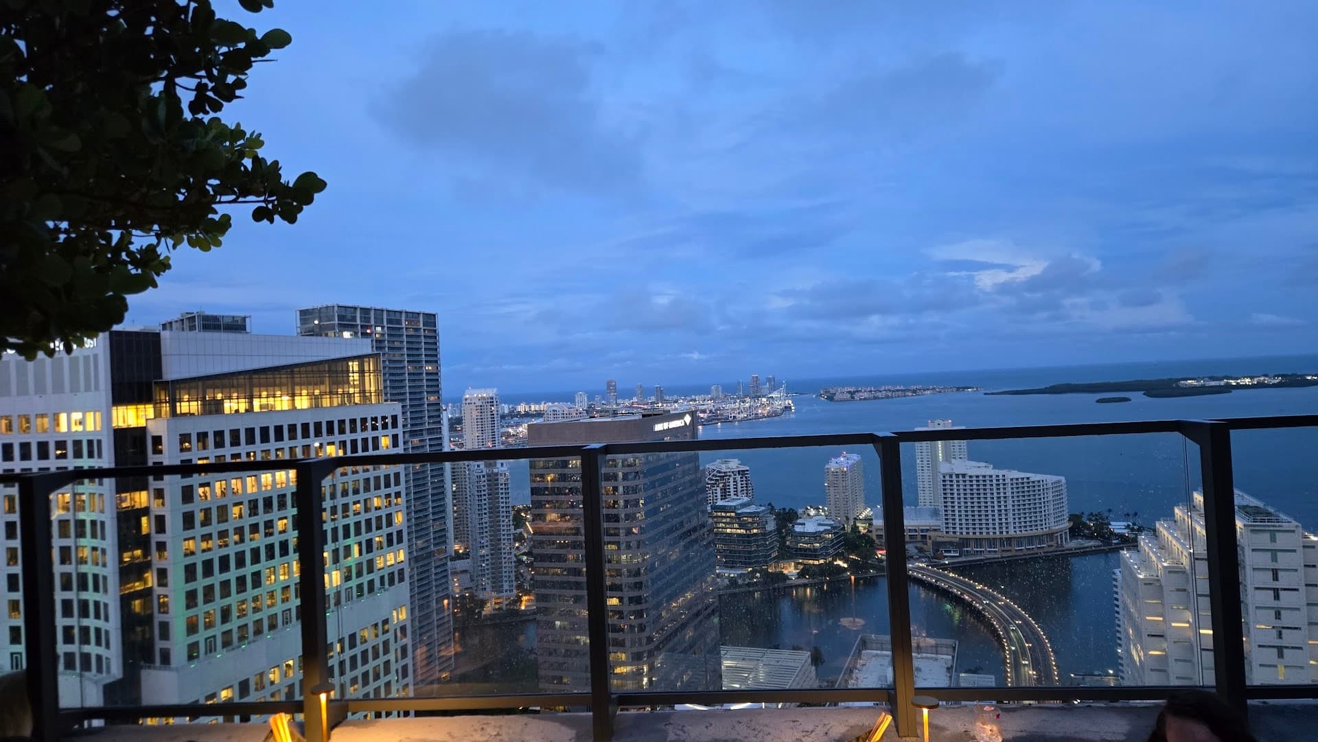 View from Sugar rooftop bar in Miami