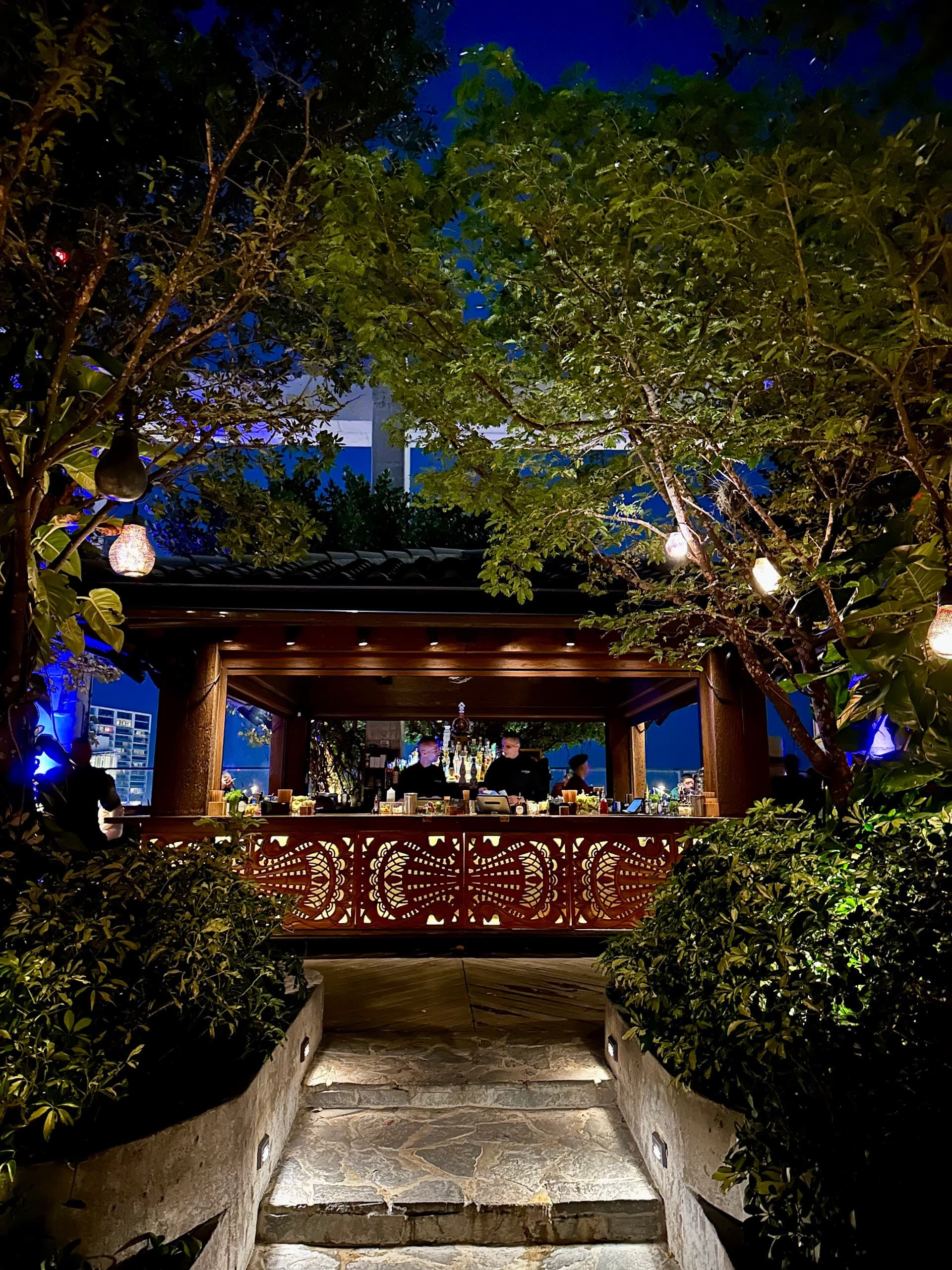 Sugar bar ambiance in Miami at night