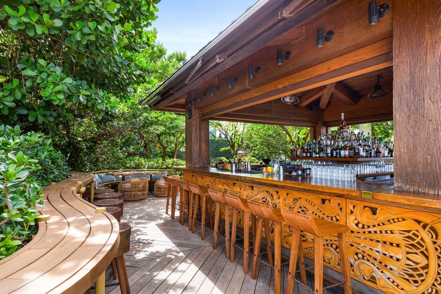 Sugar bar in Miami with lush greenery