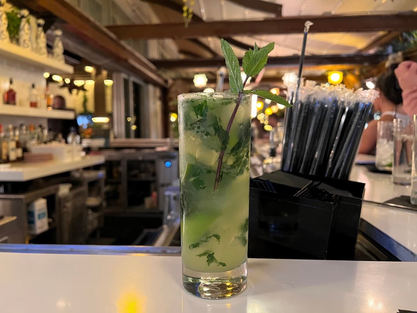 Refreshing cocktail at SUGARCANE in Miami
