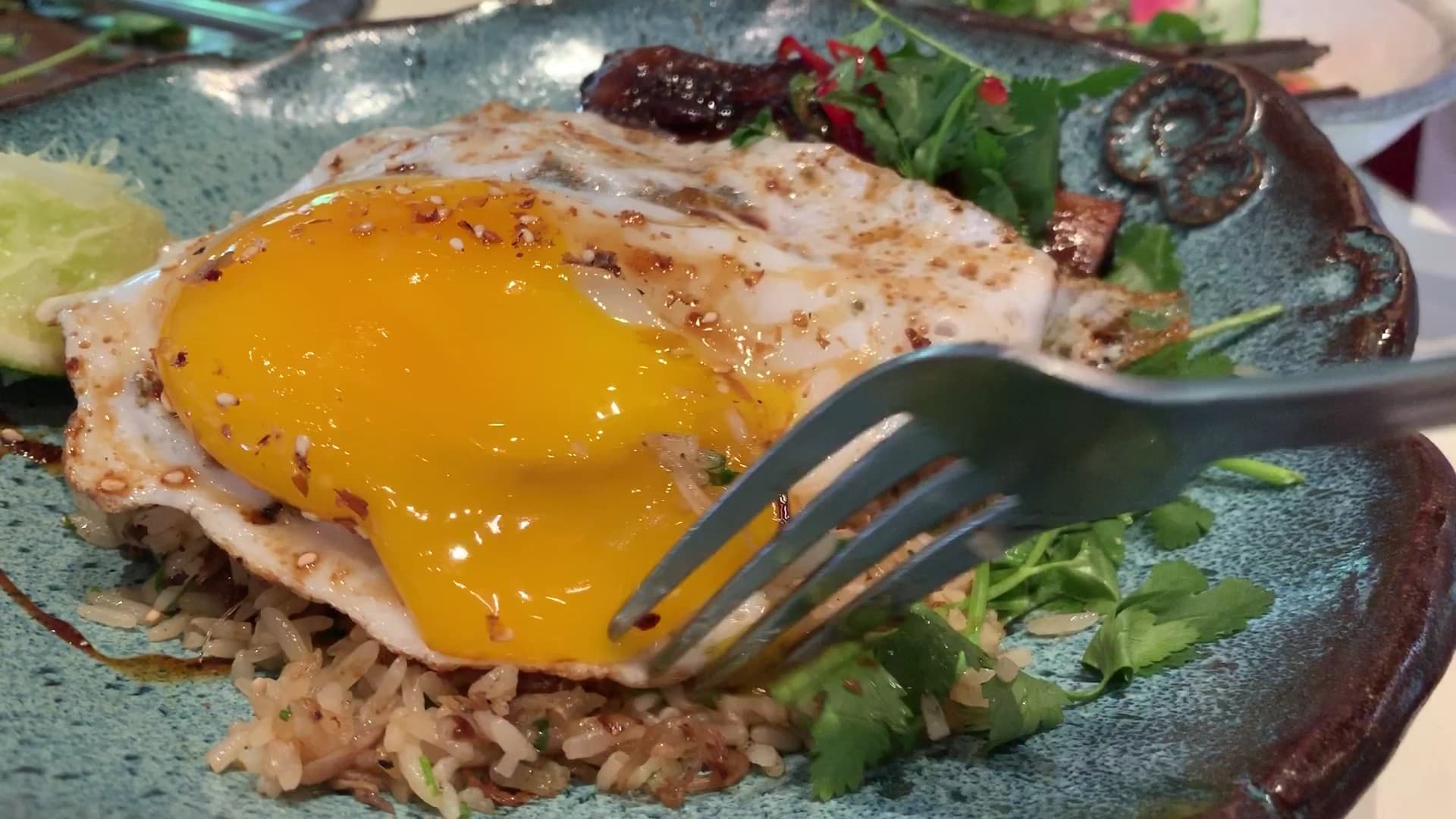 Delicious egg dish at SUGARCANE Miami