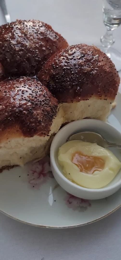 Delicious rolls and butter at Sunny’s Steakhouse, Miami