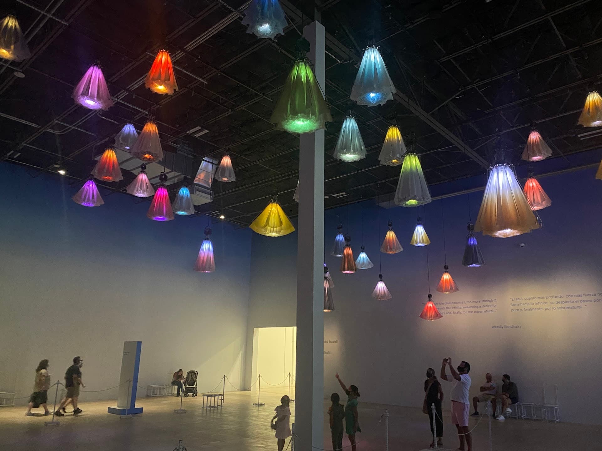 Colorful light installations at Superblue Miami