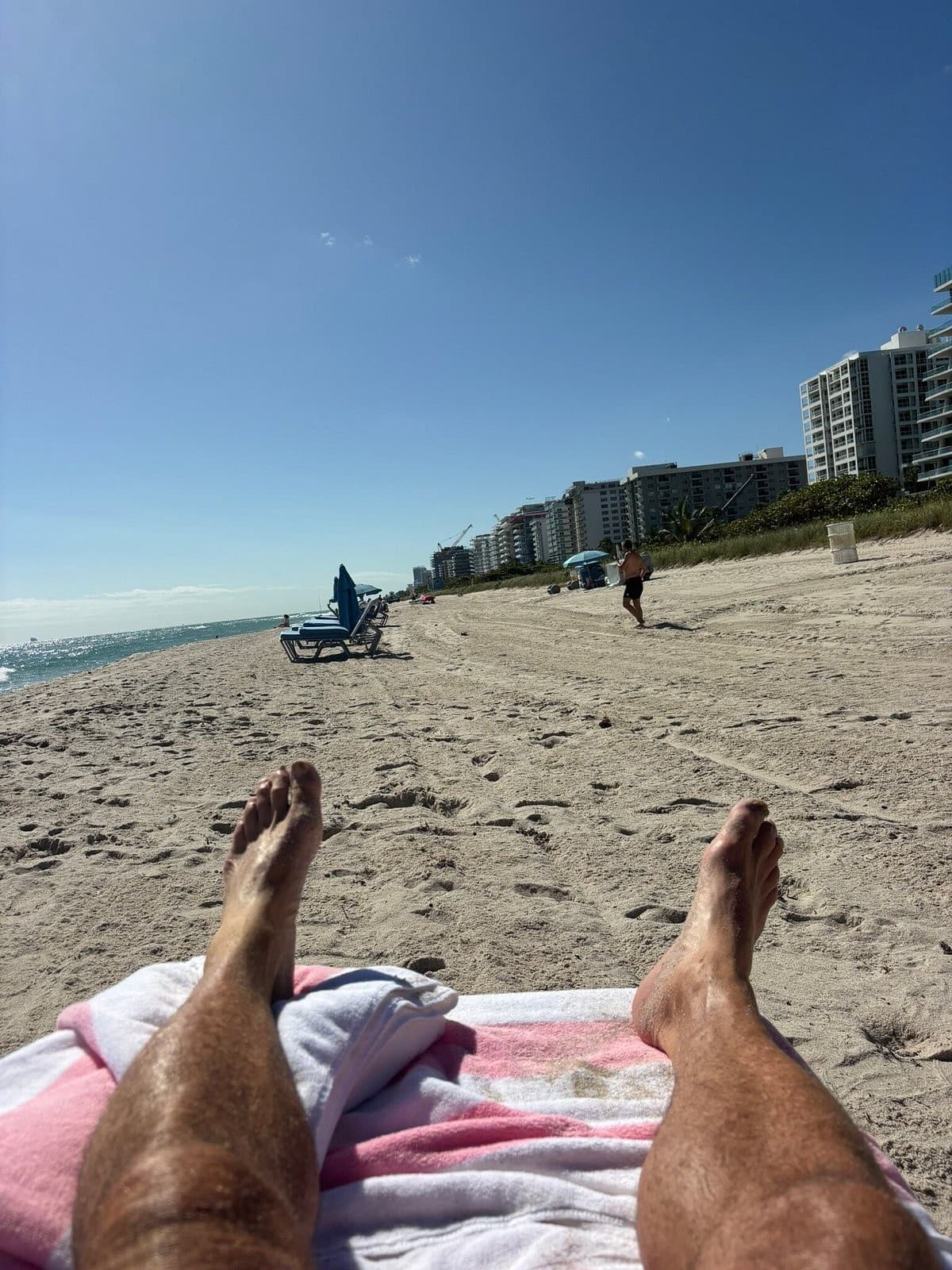 Relaxing day at Surfside Beach, Miami