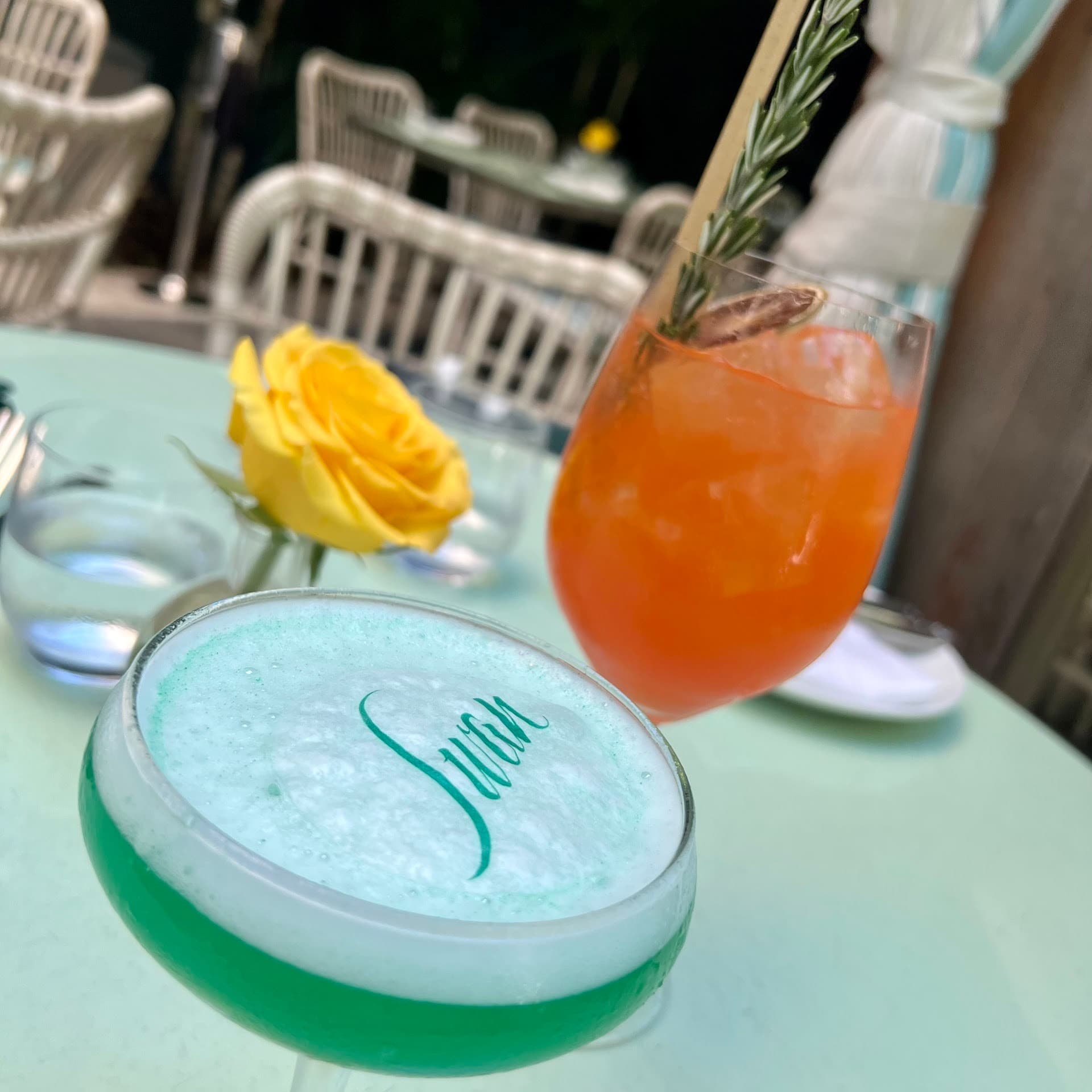Cocktails at Swan restaurant in Miami