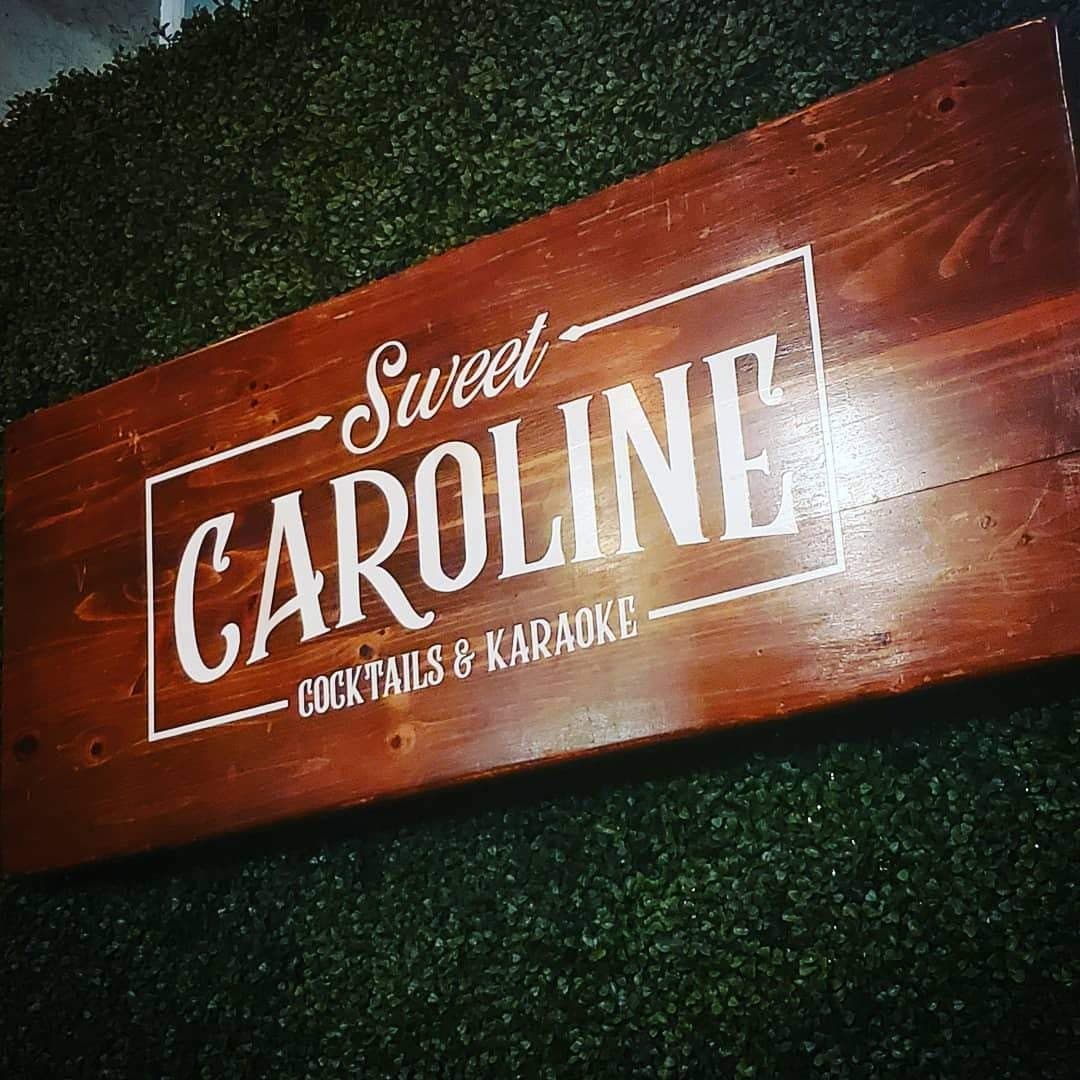 Sweet Caroline Karaoke Bar sign in Miami