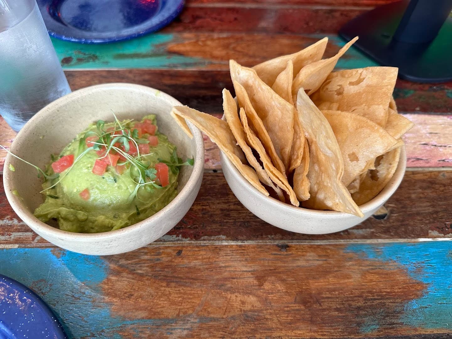 Guacamole and tortilla chips at Tacology Brickell