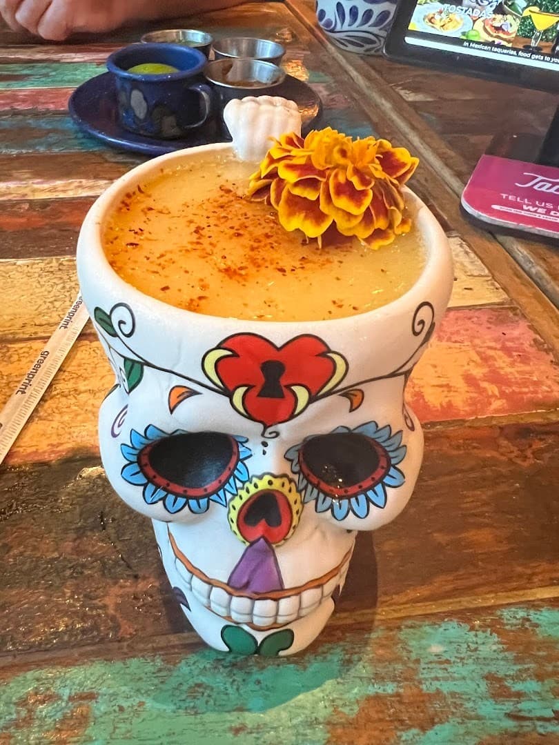 Colorful skull cocktail at Tacology Brickell
