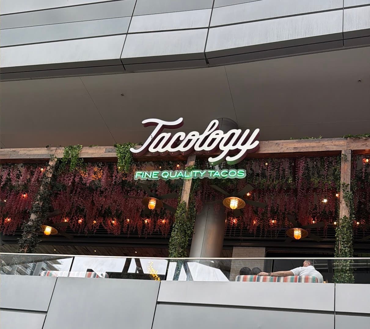 Tacology Brickell restaurant signage with fine quality tacos
