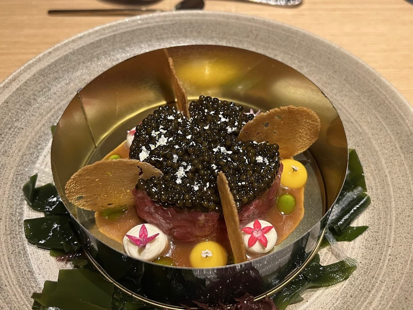 Gourmet dish at Tambourine Room by Tristan Brandt in Miami Beach