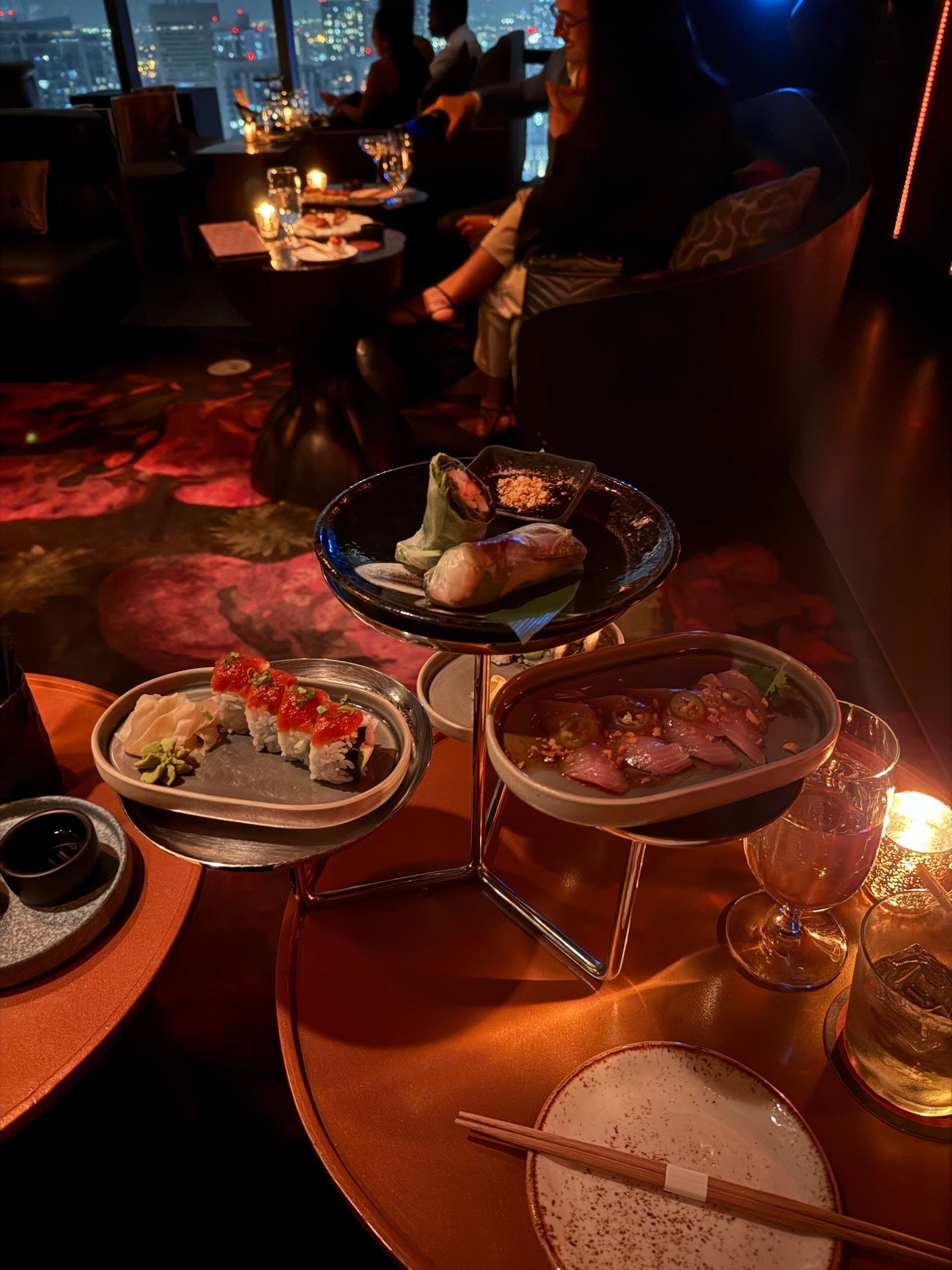Sushi platter in Tea Room, Miami nightlife