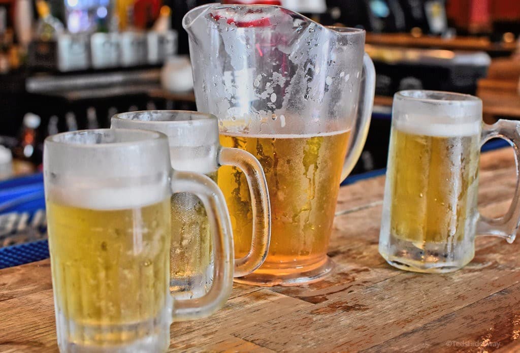 Chilled beers at Ted's Hideaway in Miami Beach