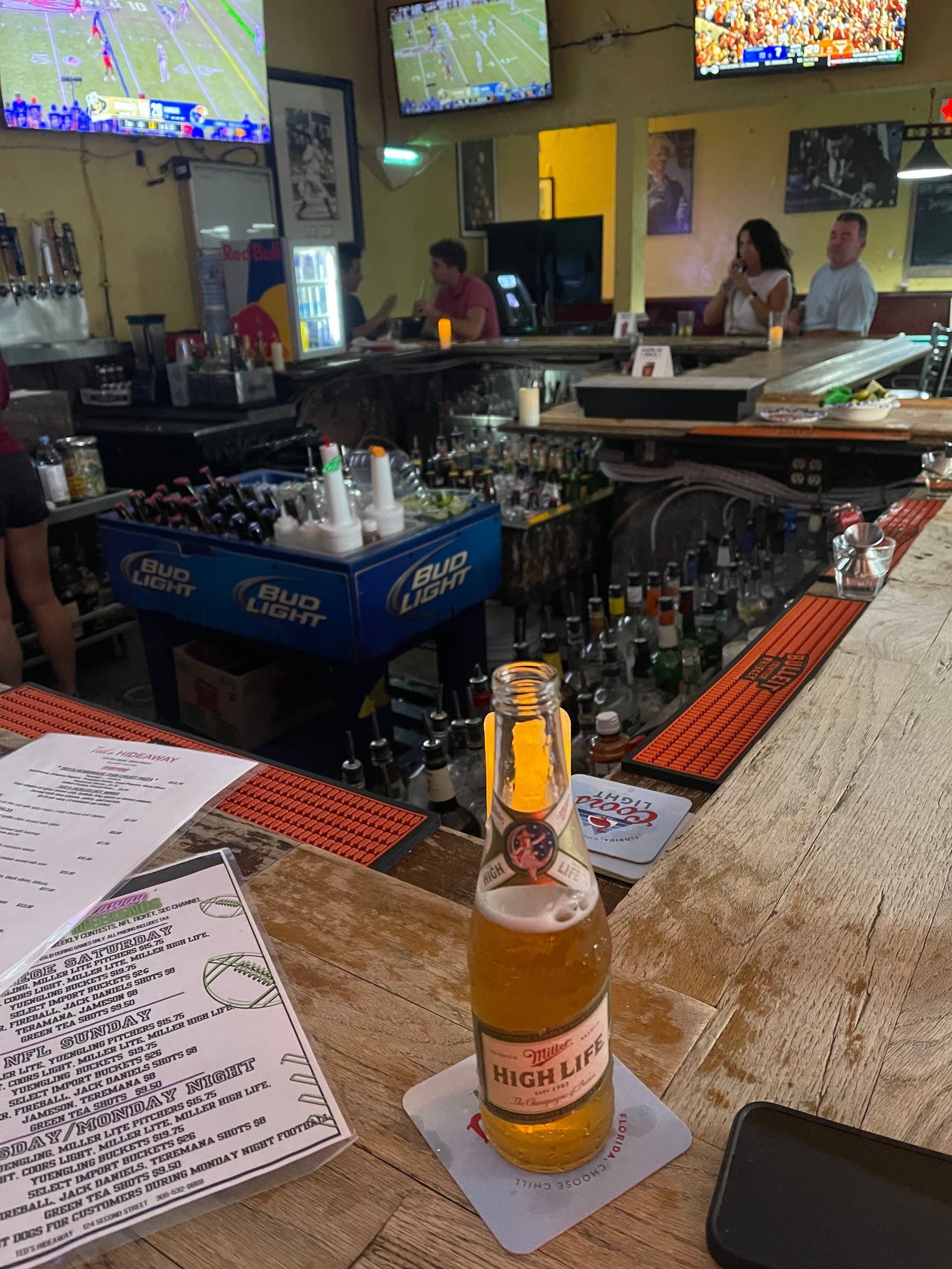 Ted's Hideaway bar scene in Miami Beach