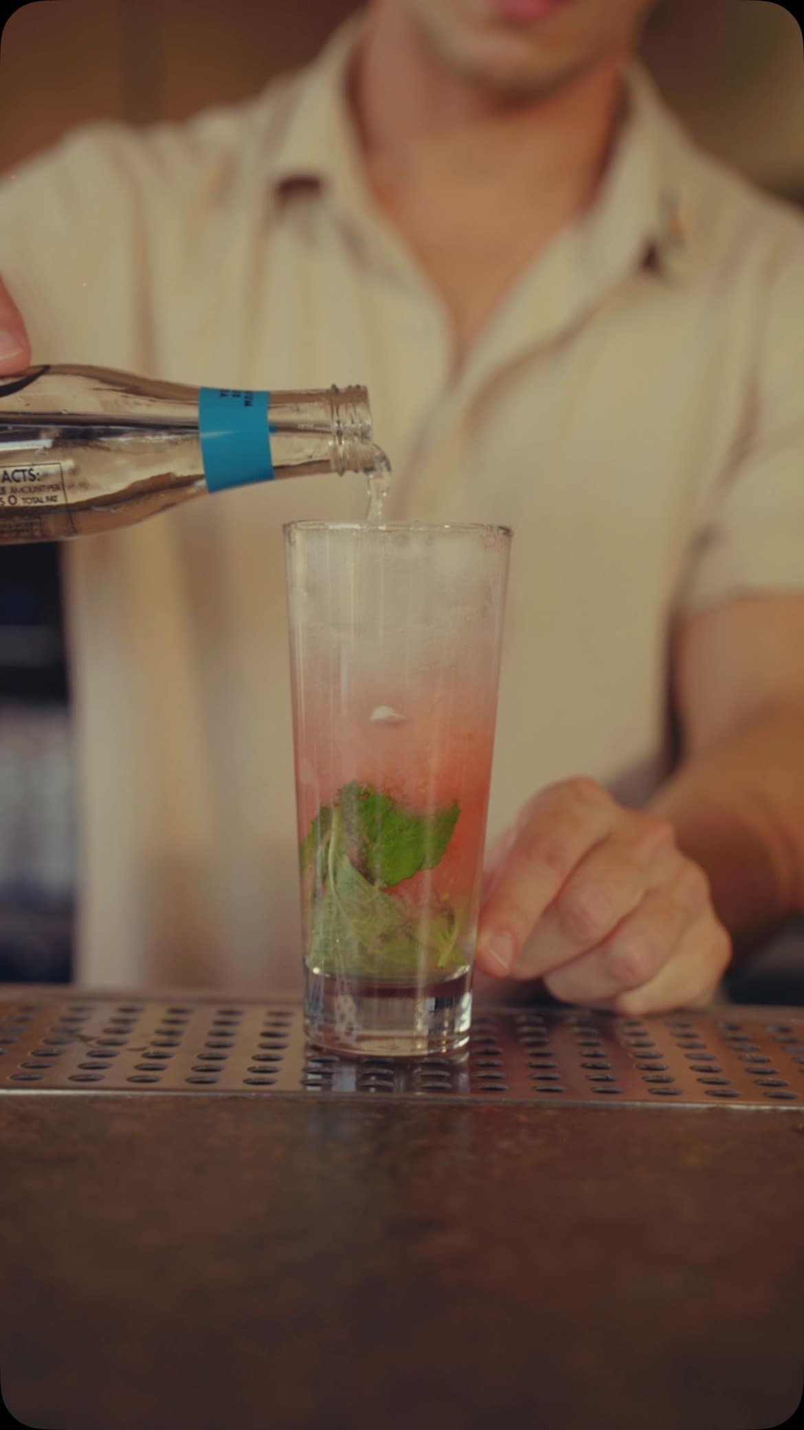 Refreshing cocktail preparation at Terras Miami Rooftop