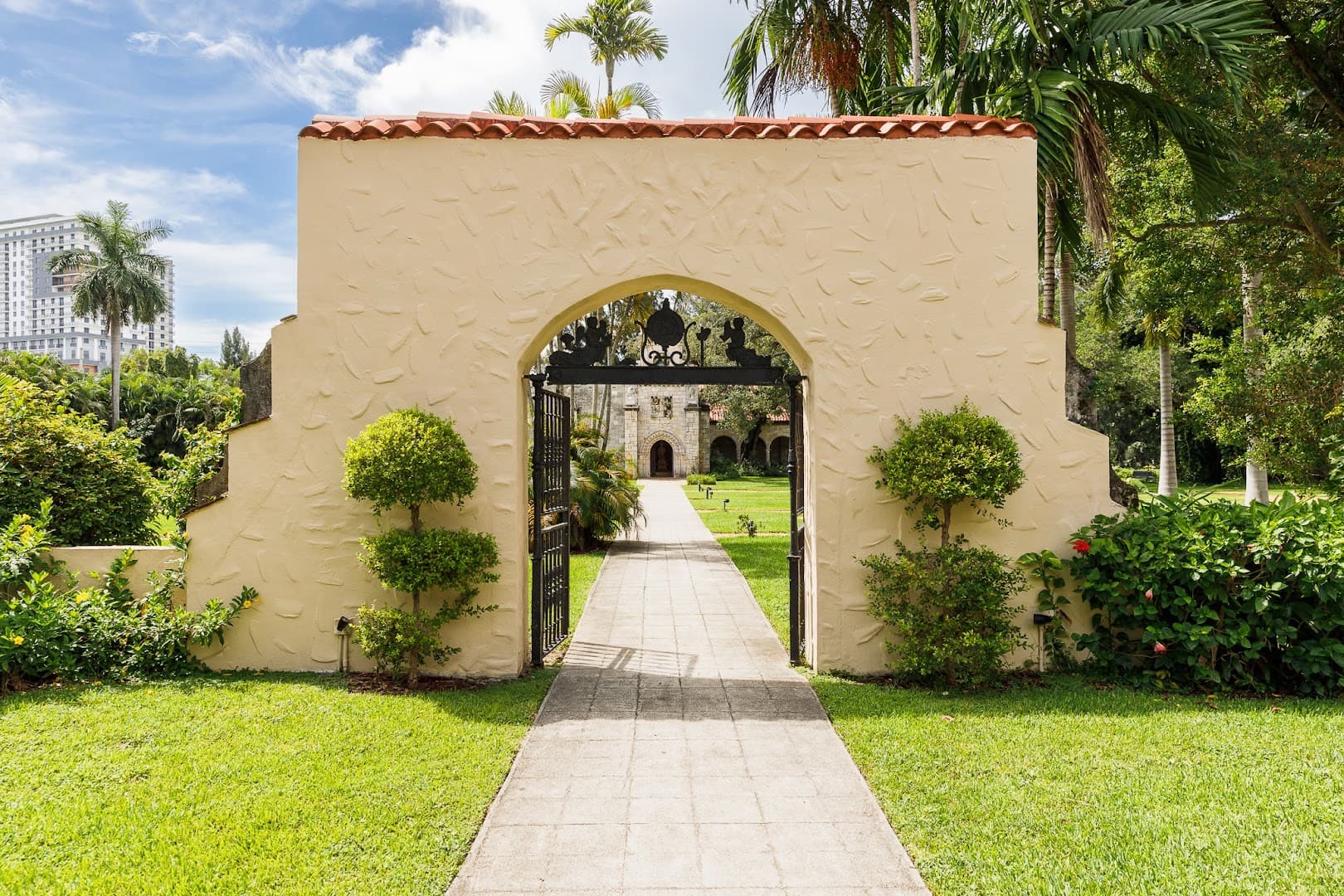 Entrance to The Ancient Spanish Monastery in North Miami Beach