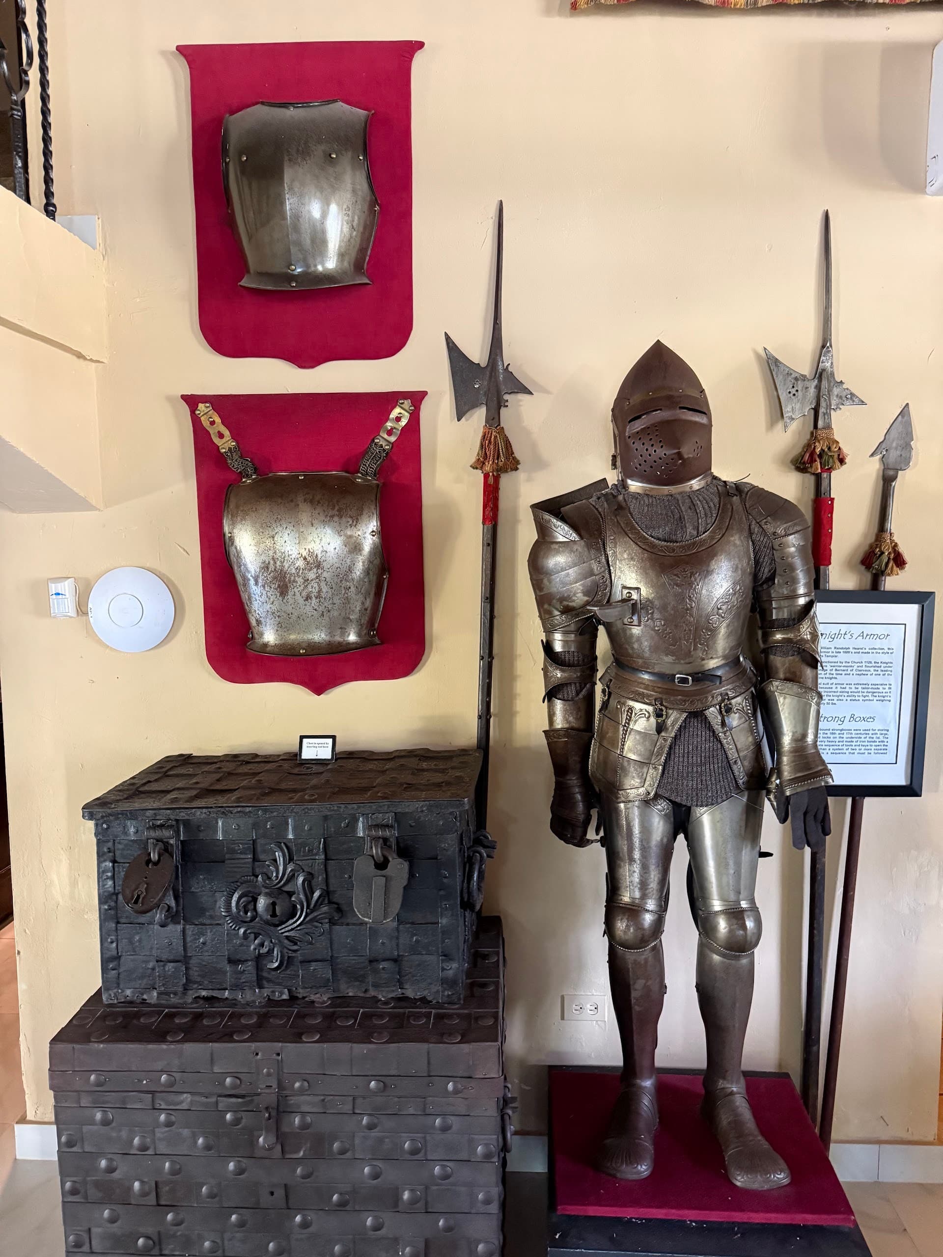Knight armor exhibit at The Ancient Spanish Monastery North Miami Beach