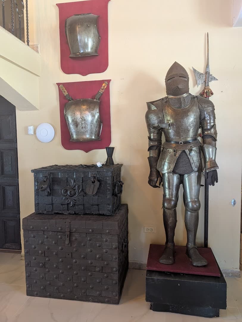 Knight armor display at The Ancient Spanish Monastery North Miami Beach