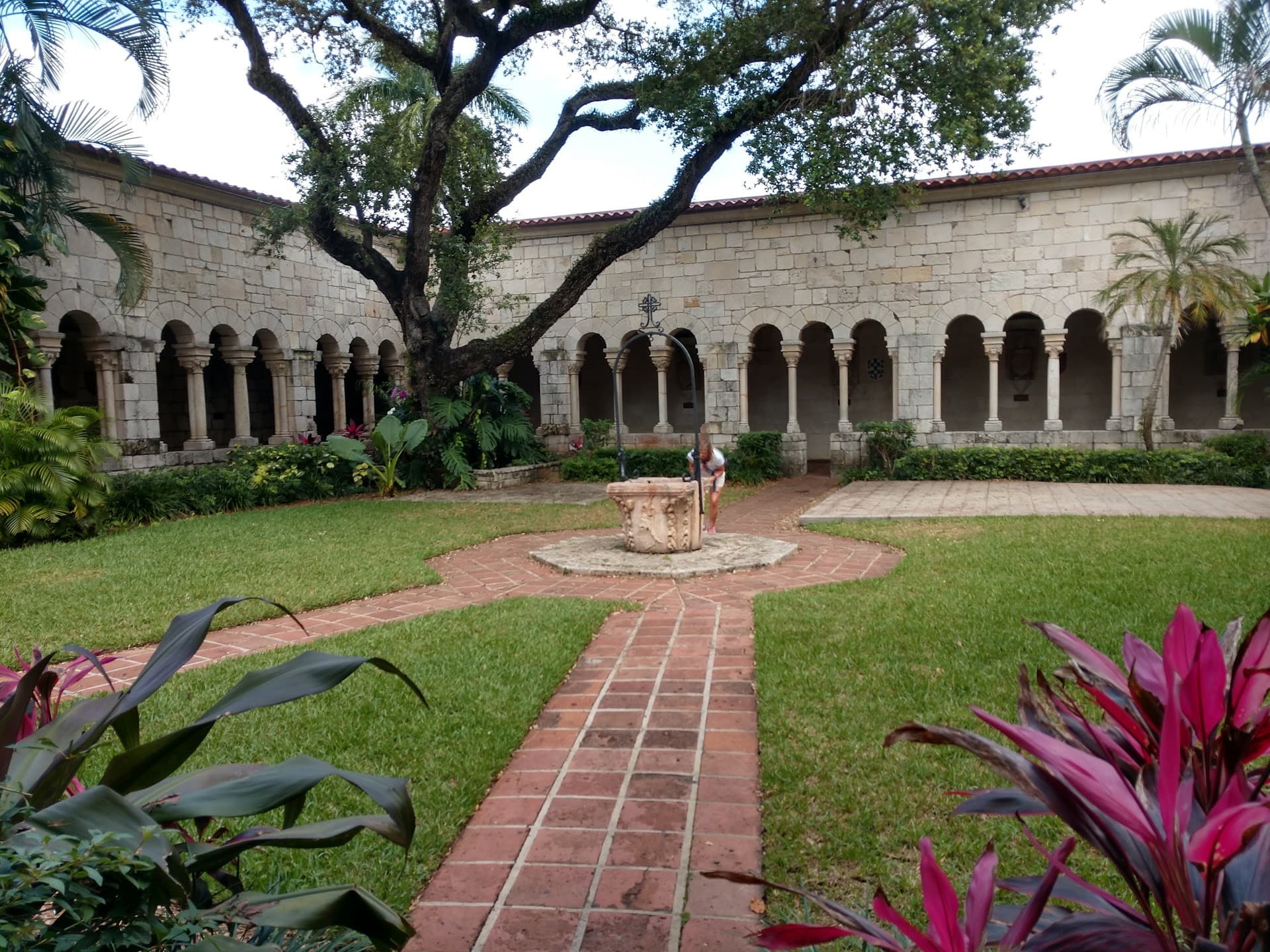 The Ancient Spanish Monastery courtyard in North Miami Beach