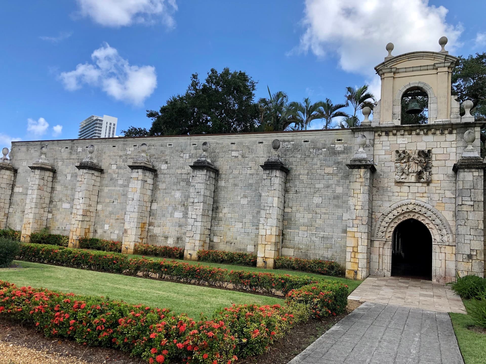 Exterior view of The Ancient Spanish Monastery in North Miami Beach