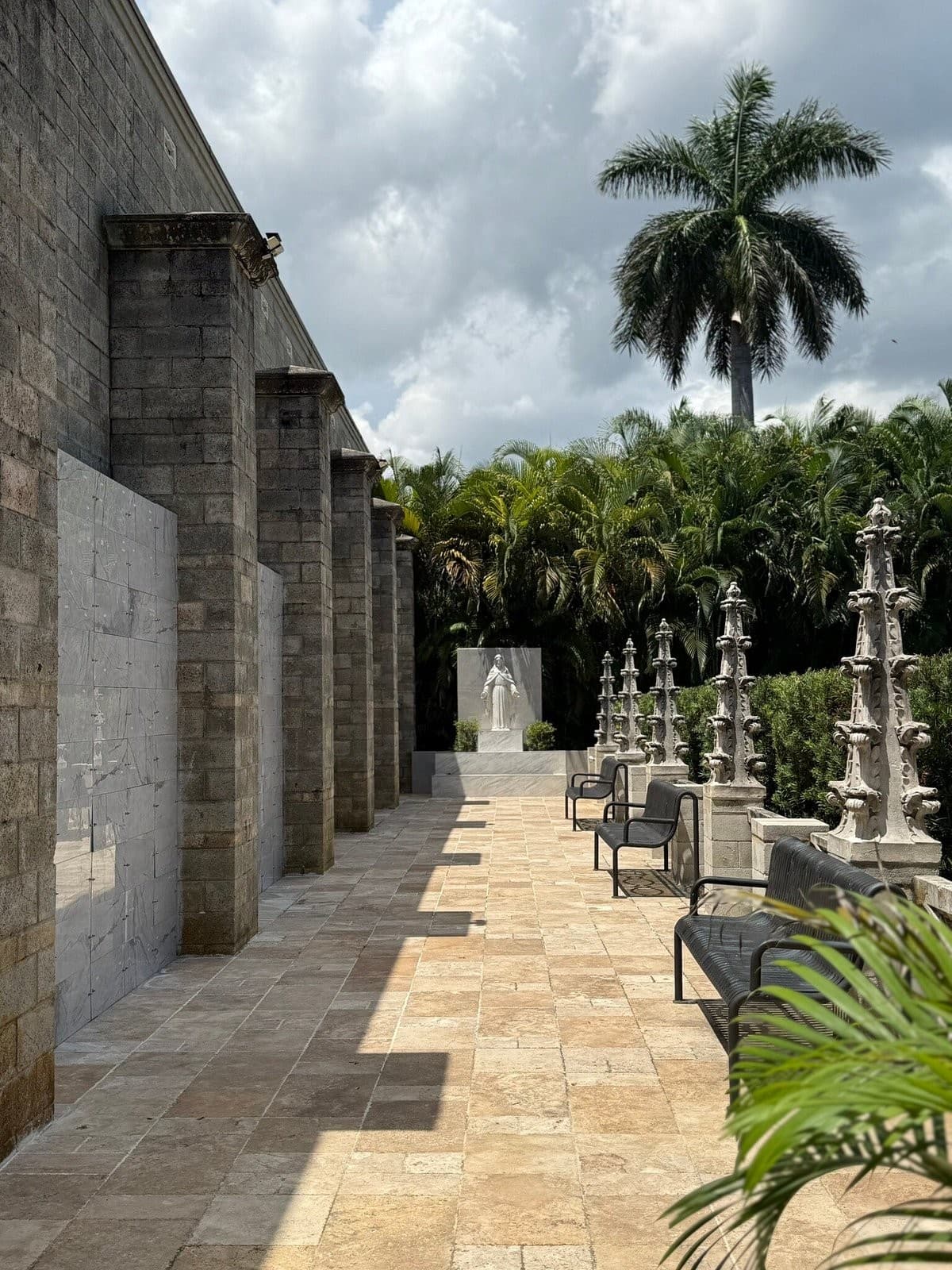 The Ancient Spanish Monastery courtyard in North Miami Beach