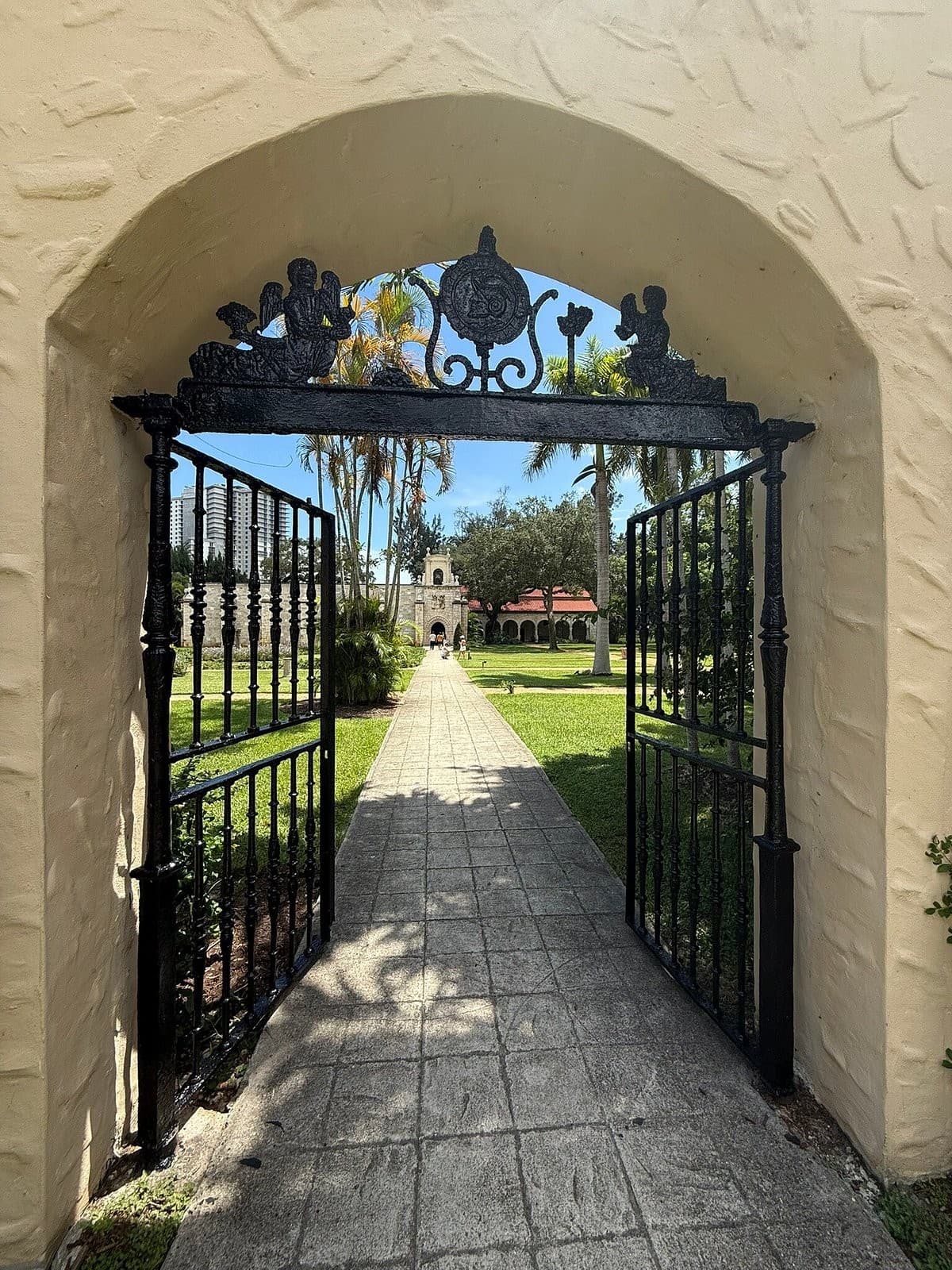 The Ancient Spanish Monastery entrance in North Miami Beach