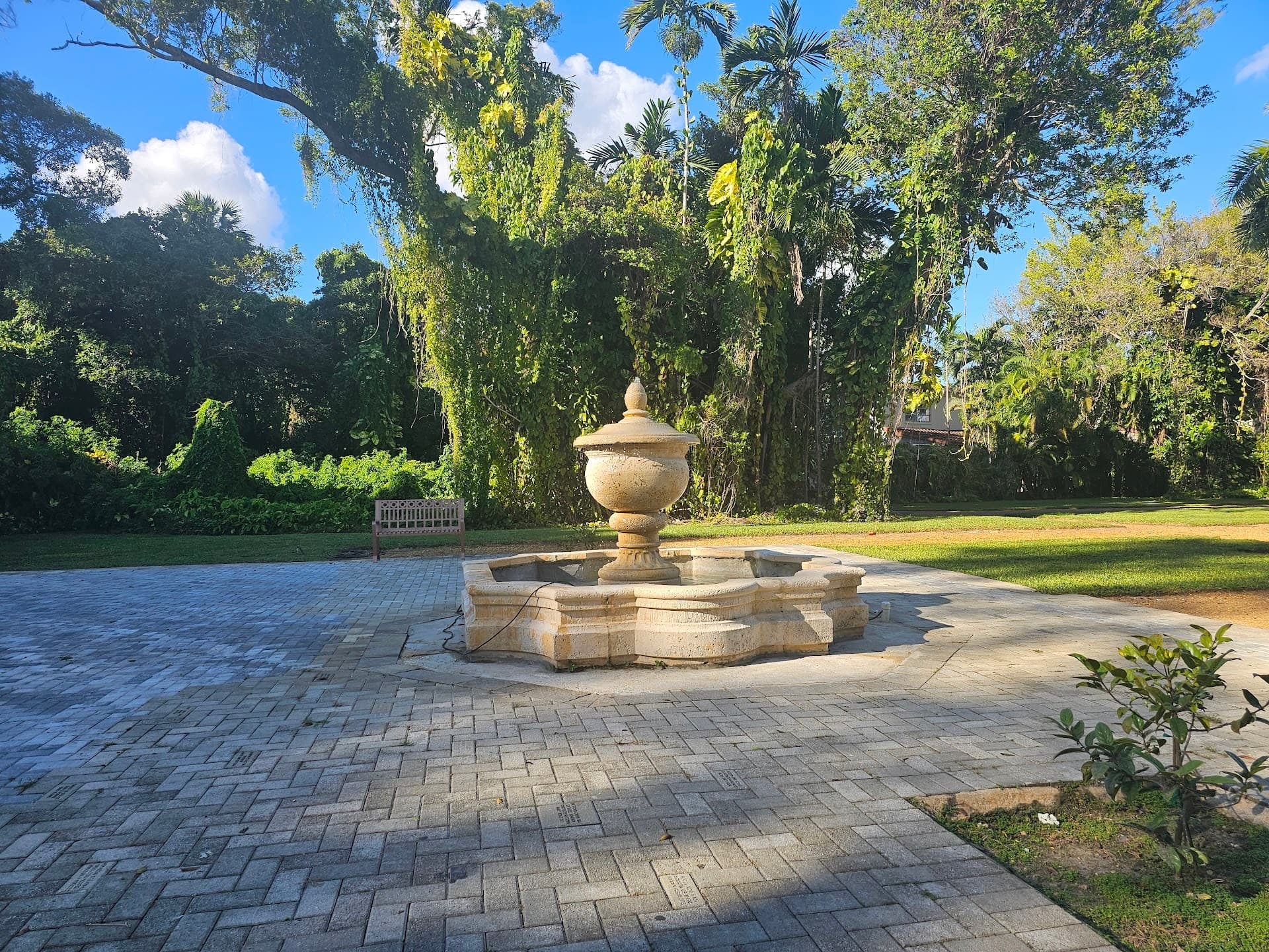 Fountain at The Ancient Spanish Monastery in North Miami Beach
