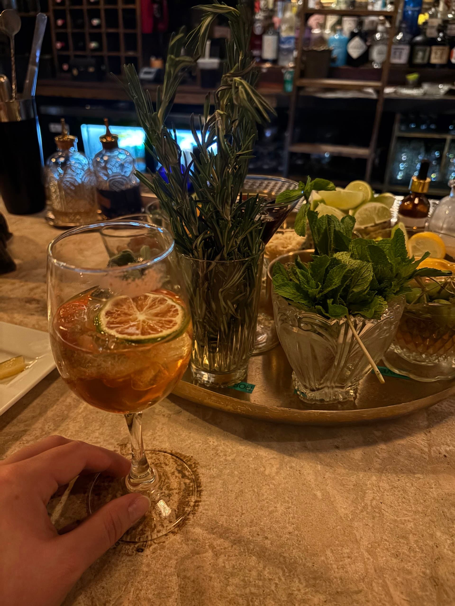 A cocktail at The Corner bar in Miami