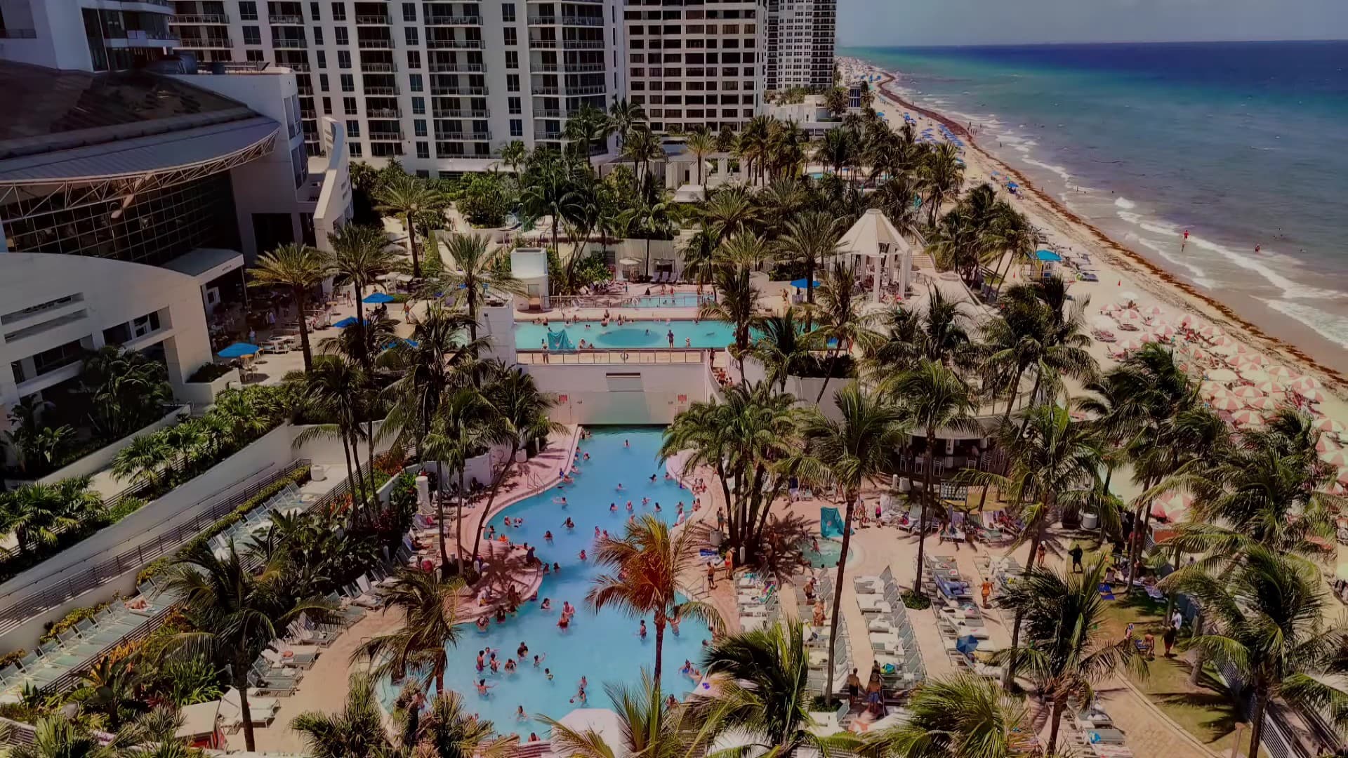 The Diplomat Beach Resort pool area in Hollywood