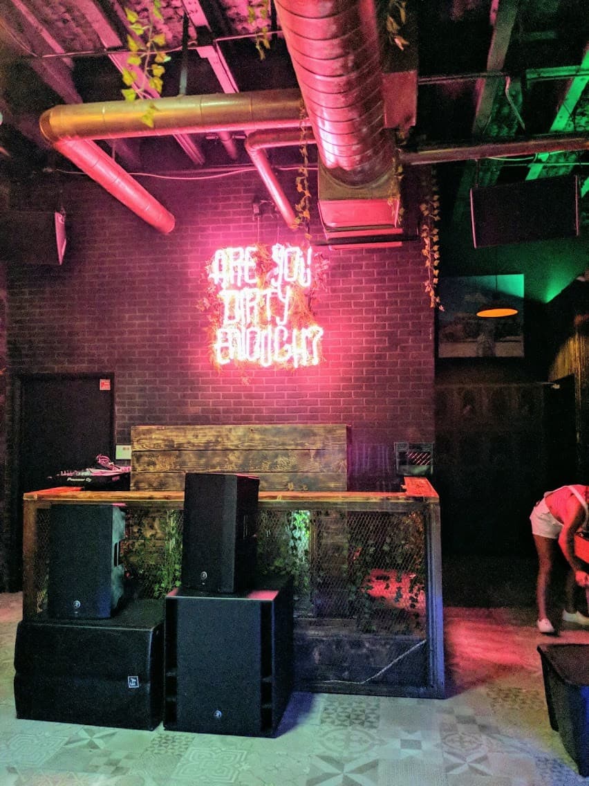 The Dirty Rabbit Wynwood vibrant interior signage Miami