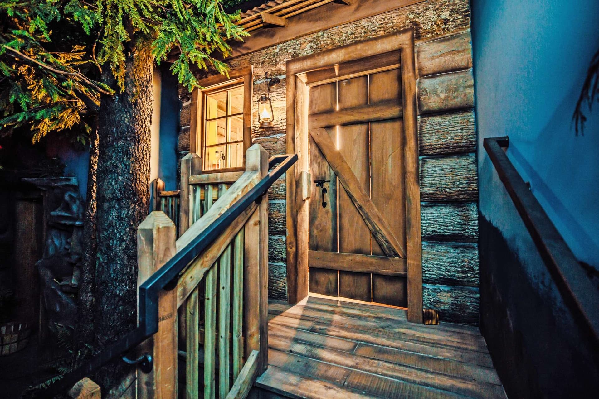 Entrance to The Escape Game Miami, wooden door