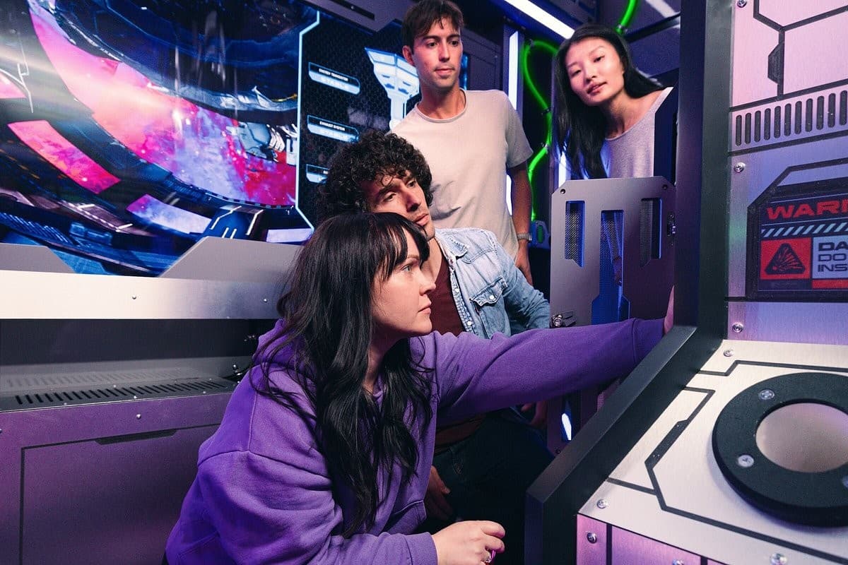 Group solving puzzles at The Escape Game Miami