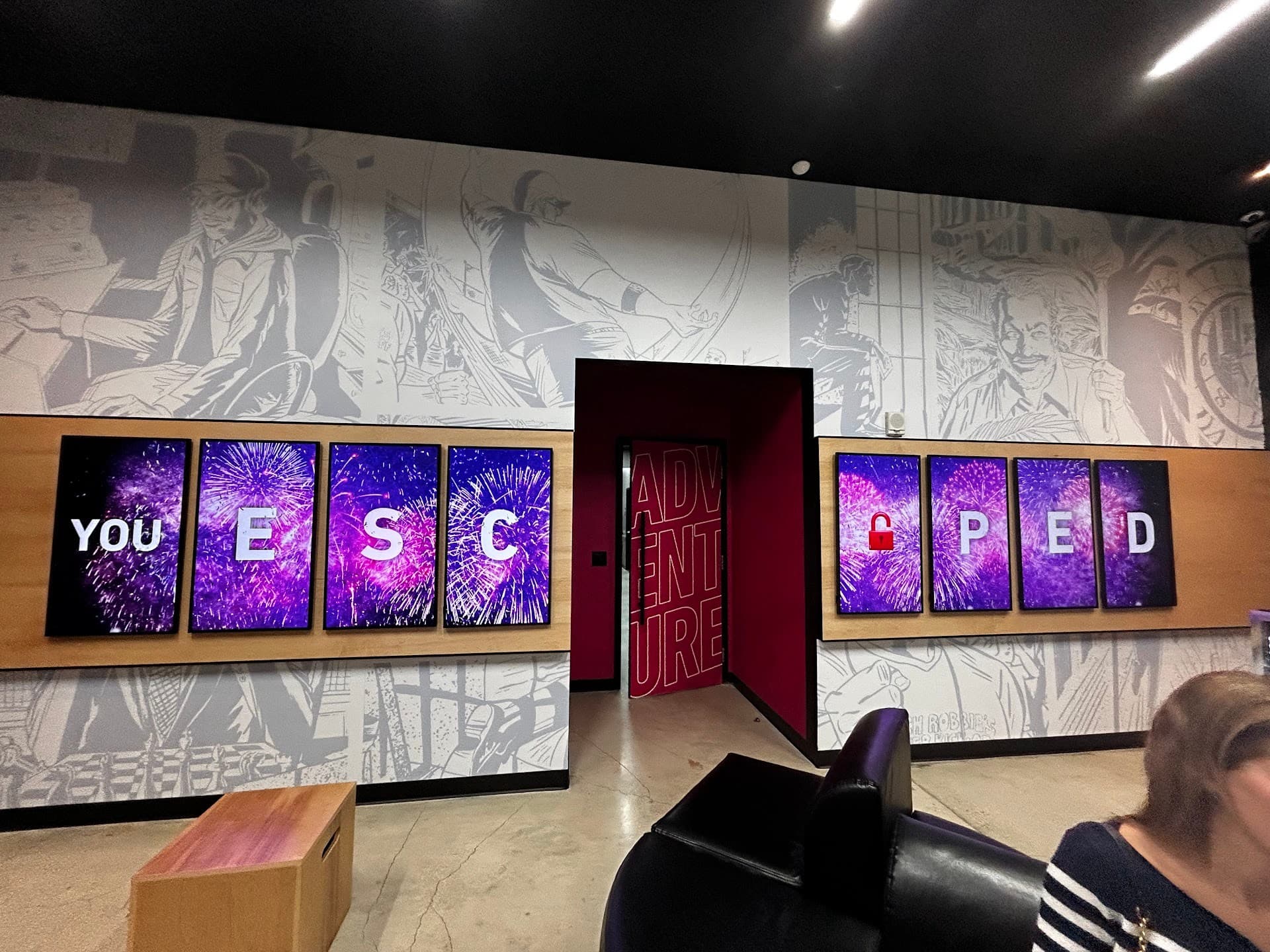 The Escape Game Miami installation with colorful letters